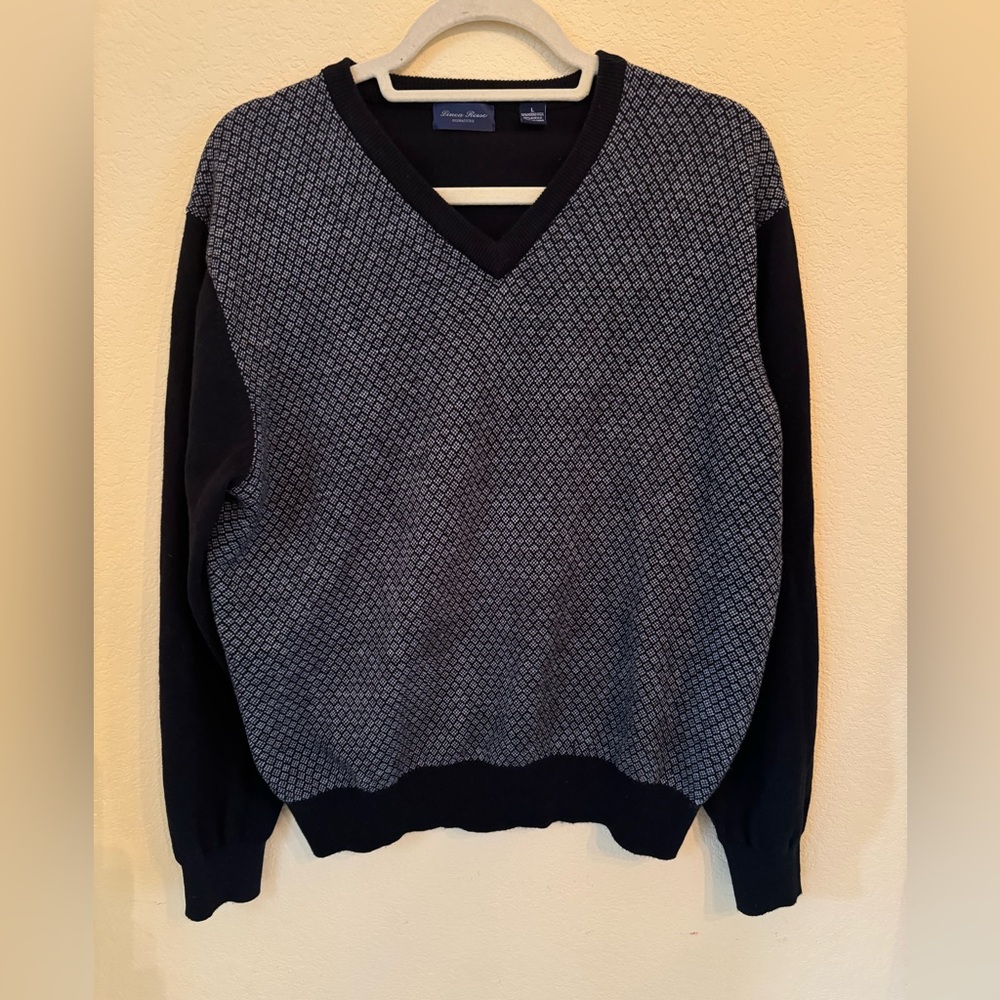 Linea Rossa Signature Sweater Merino Wool Acrylic Blend Size L Gently Used